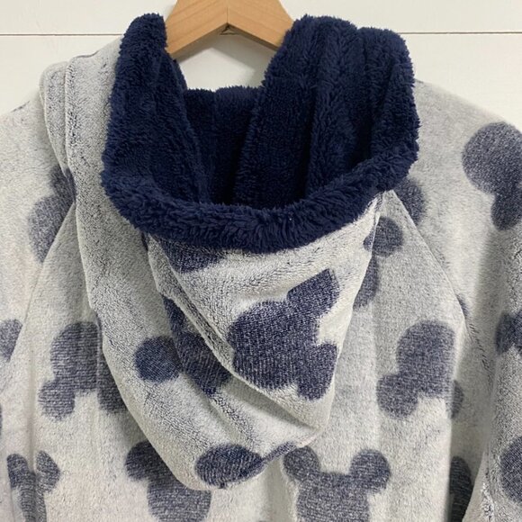 Disney Mickey Mouse Hooded Fleece Gown Pajama PJ's Sleep Shirt, Size Large - Picture 6 of 9